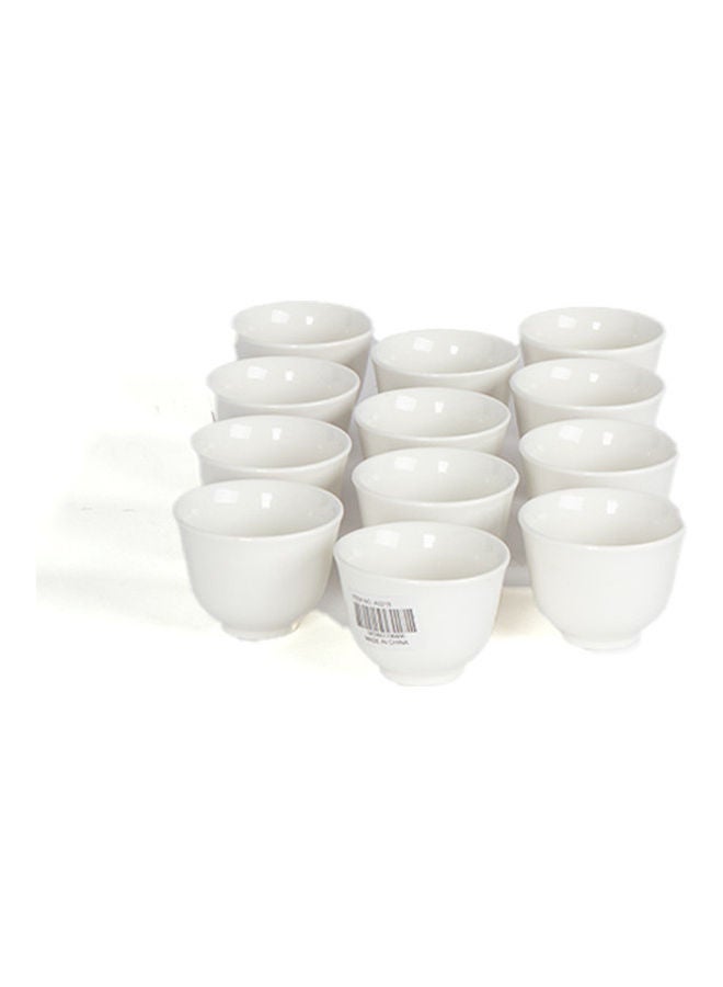 Squalo 12-Piece Coffee Cups Set White 24 x 10 x 5cm - Image 1
