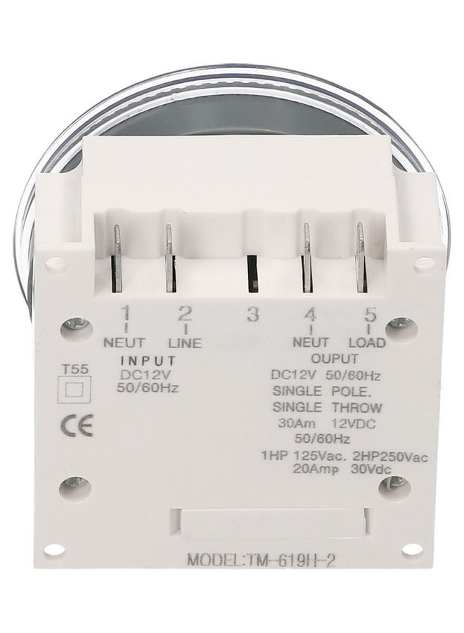 KKmoon - TM-619 Programmable Digital Timer Switch with Dust Cover White/Grey - Image 1