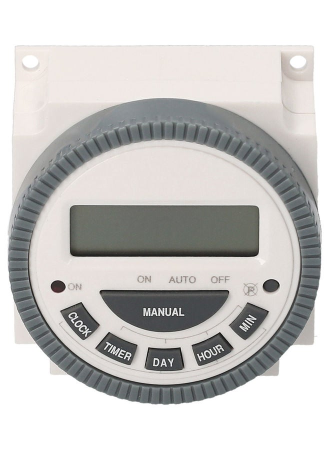 KKmoon - TM-619 Programmable Digital Timer Switch with Dust Cover White/Grey - Image 1