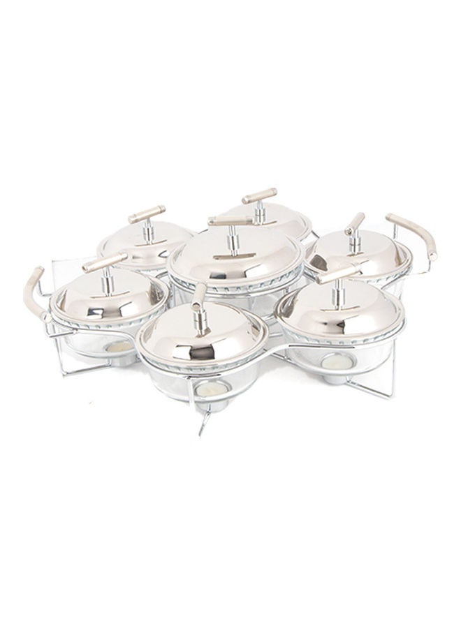 Squalo 7-Piece Stainless Steel Cooking Pots Silver 52 x 44 x 12cm - Image 1