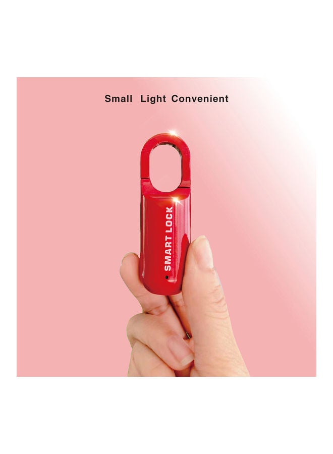 Smart Fingerprint Padlock Red  - Image 2