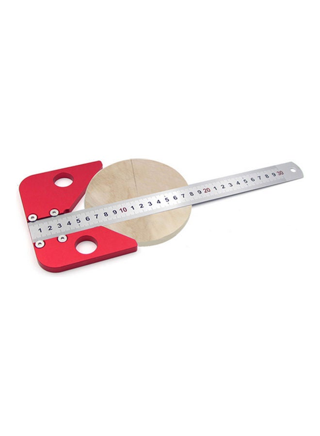 Center Finder Measuring Tool Red/Silver 16x5x15cm - Image 3