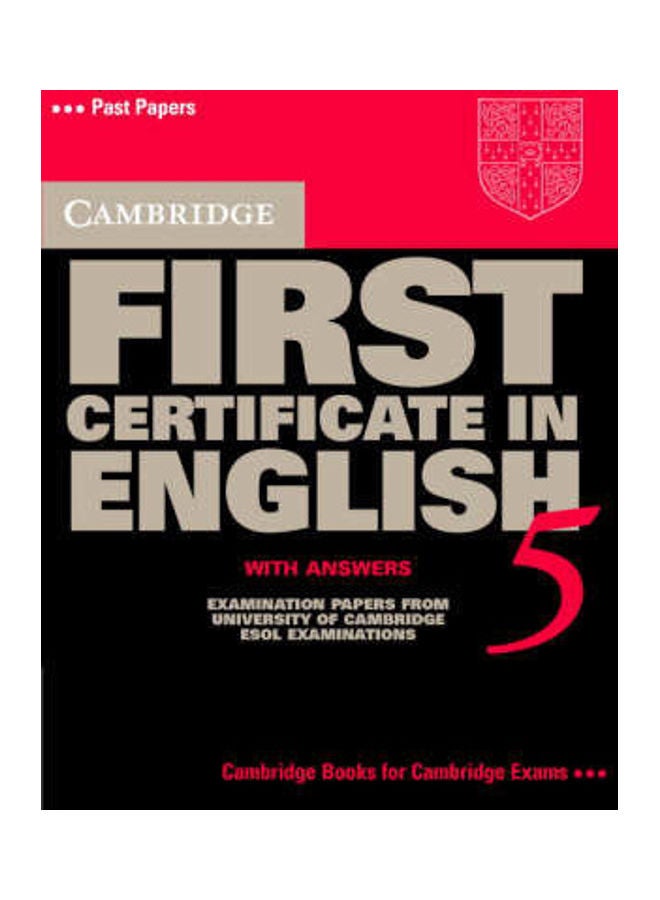 Cambridge First Certificate In English 5 Student's Book With Answers paperback english