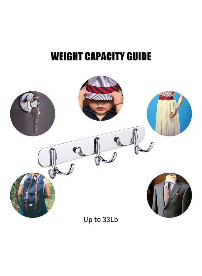 Wall Mount Heavy Duty Stainless Steel Hook Silver 30 x 5.50 x 6cm - Image 4