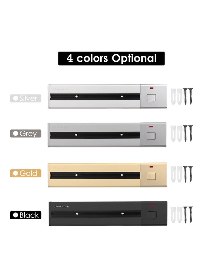 KKmoon - Removable Electrical Outlet Track System Black 44x4.5x11cm - Image 1