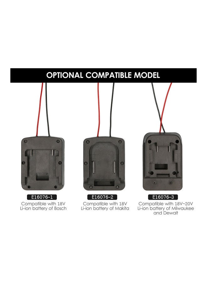 KKmoon Lithium Battery Convert Adapter Black 11.3x5.5x8.6cm - Image 2