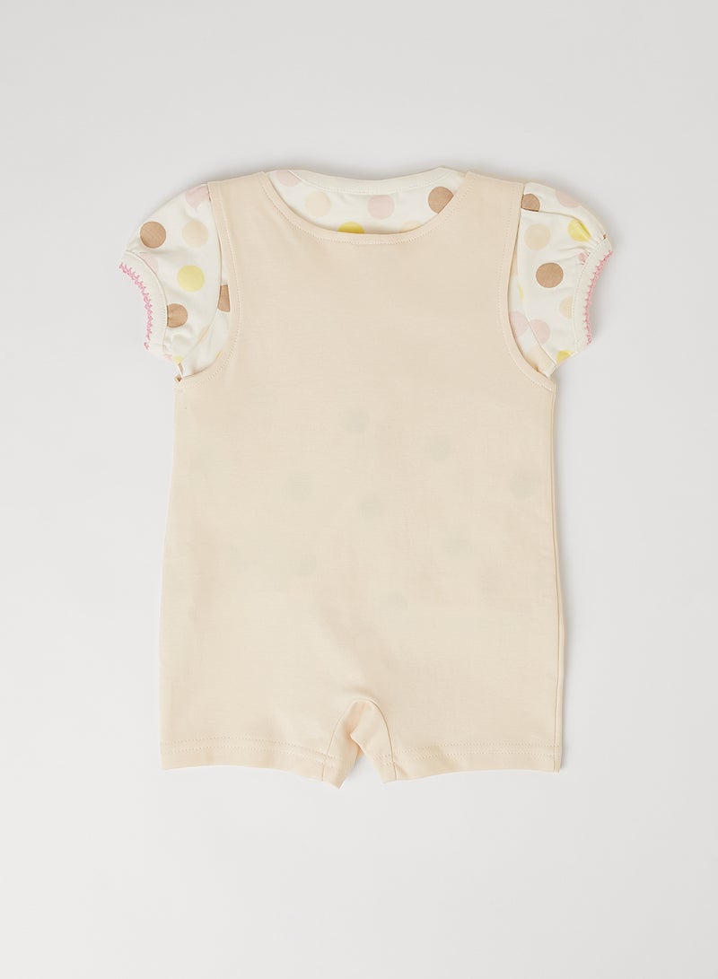 TOFFYHOUSE - Baby Girls Casual Comfortable Top And Onesies Set Multicolour - Image 1