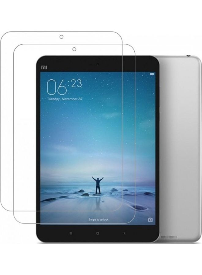 مارجون طقم لاصقات حماية للشاشة من الزجاج المقوى مكون من قطعتين لجهاز شاومي مي باد 2 شفاف - Image 2