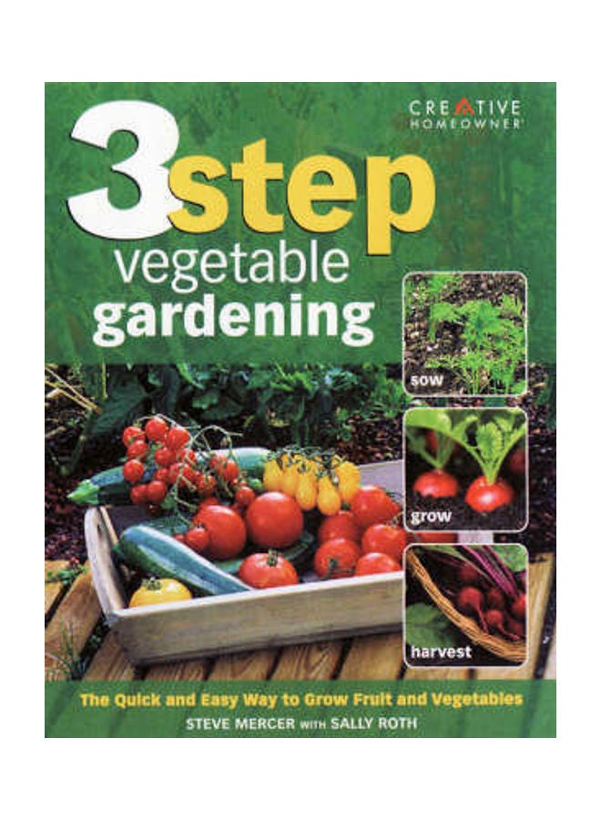 3 Step Vegetable Gardening Paperback English by Steve Mercer