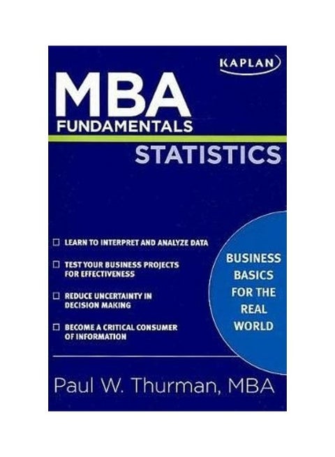 MBA Fundamentals Statistics Paperback English by Mr. Paul W. Thurman