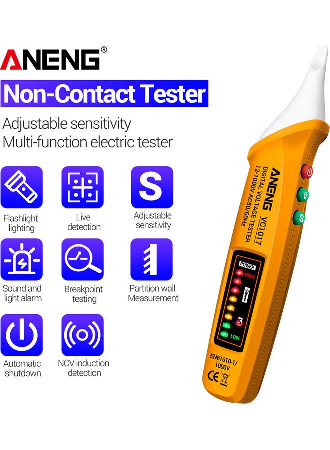 ANENG - VC1017 AC Voltage Tester Yellow - Image 1