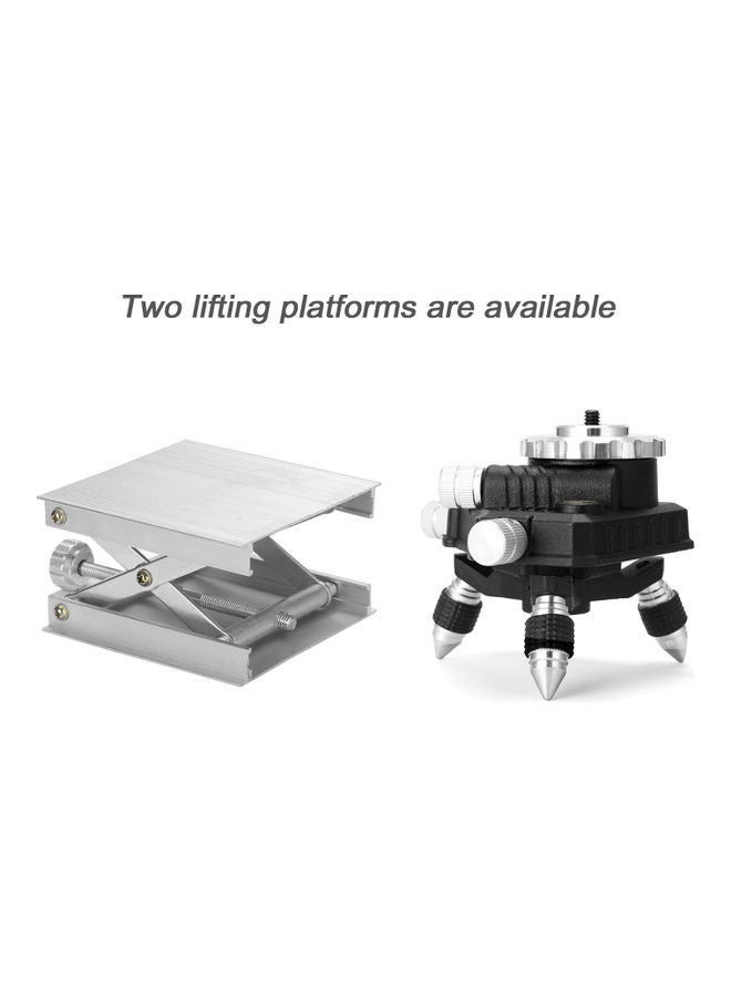 Rotatable Aluminum Alloy Bracket Base Fine Adjustment Tripod Stand For Laser Level Black/Silver 15x12x13cm  - Image 4