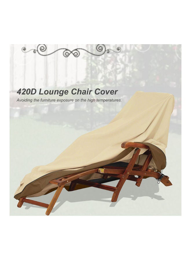 Generic Patio Lounge Chair Cover Beige  - Image 2