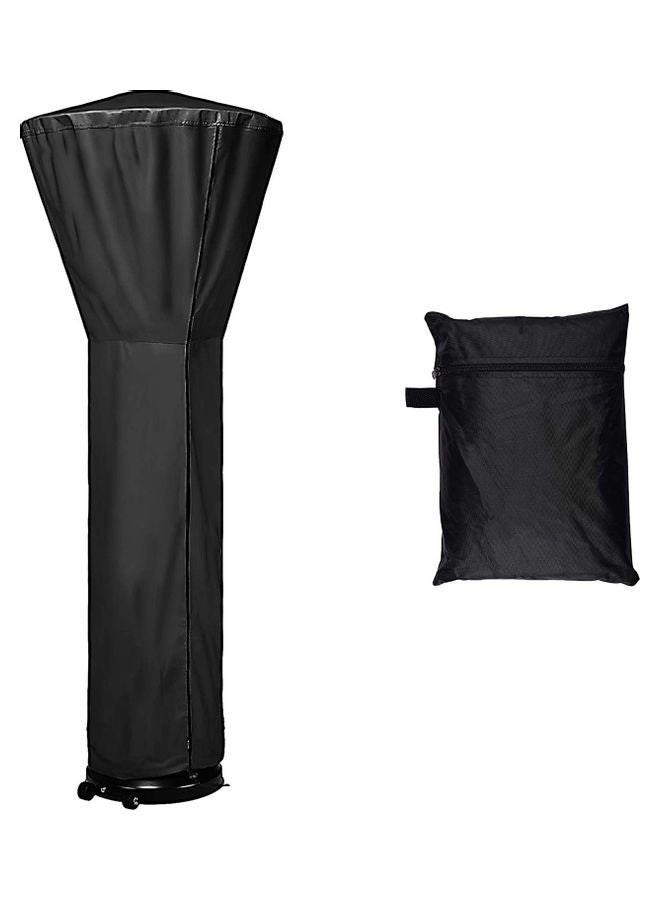Generic Patio Heater Cover with Zipper Storage Bag Black 