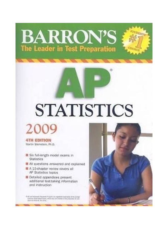 Barron's AP Statistics Paperback English by Martin Sternstein 