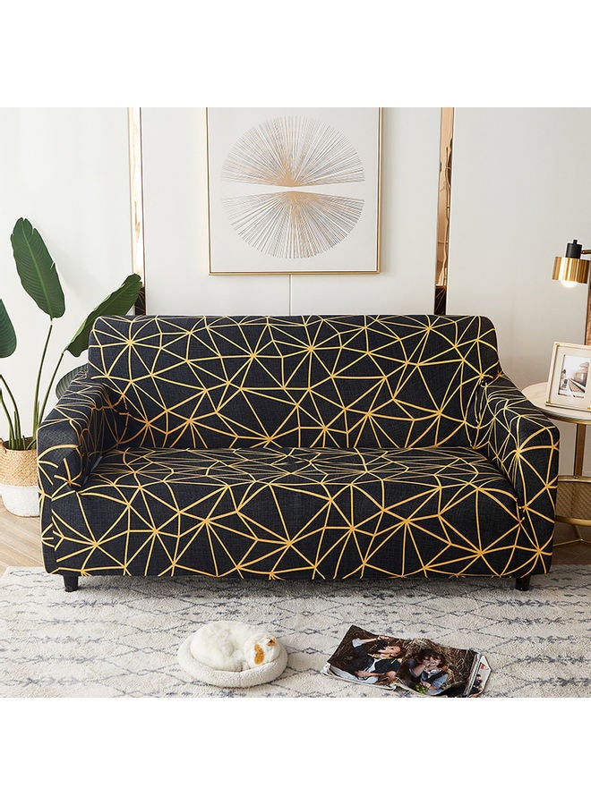 Three Seater Sofa Cover Black/Gold