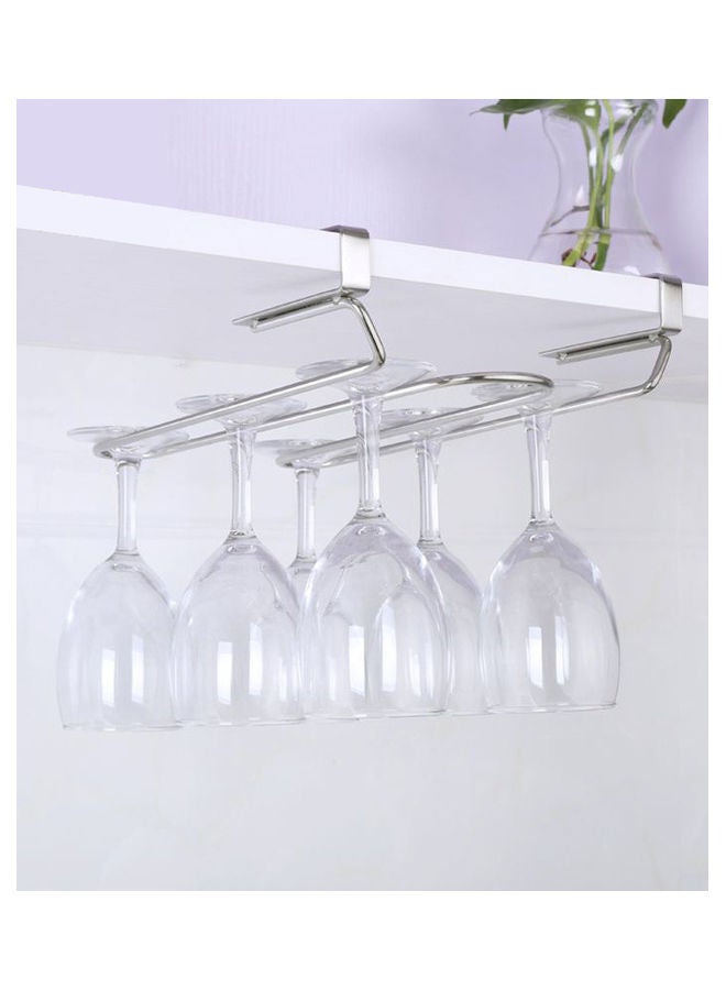 Wine Glass Stemware Rack Holder Silver  - Image 3