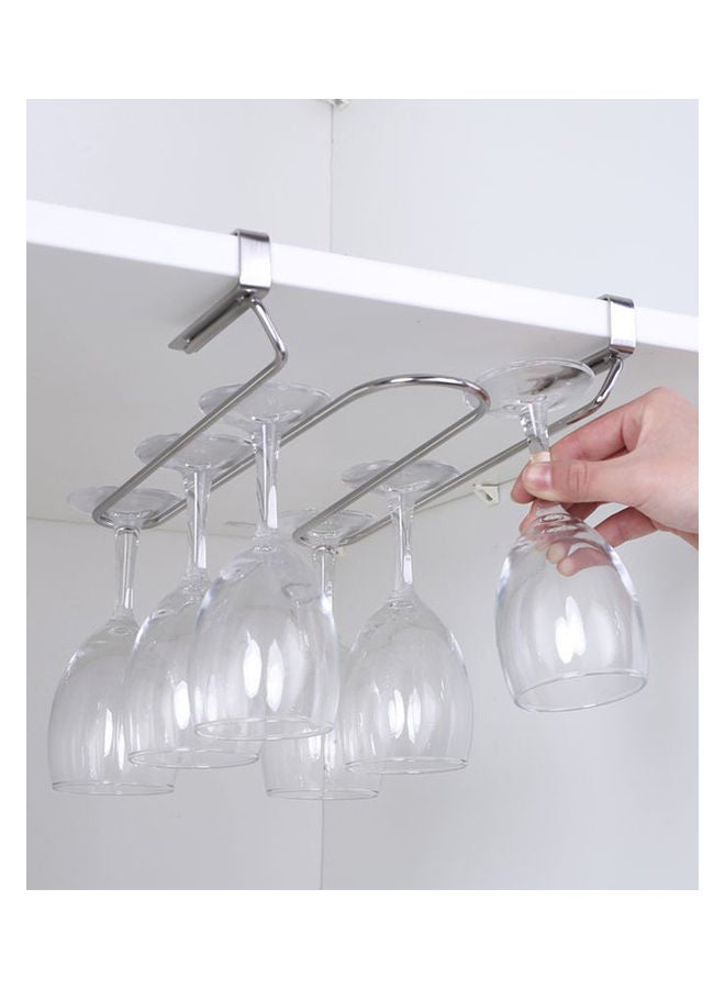 Wine Glass Stemware Rack Holder Silver  - Image 4