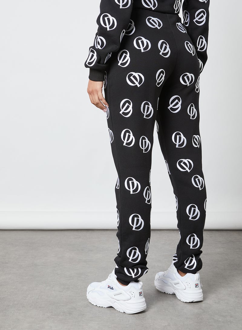 ODOLLS COLLECTION - Embroidered Logo Joggers Black - Image 1