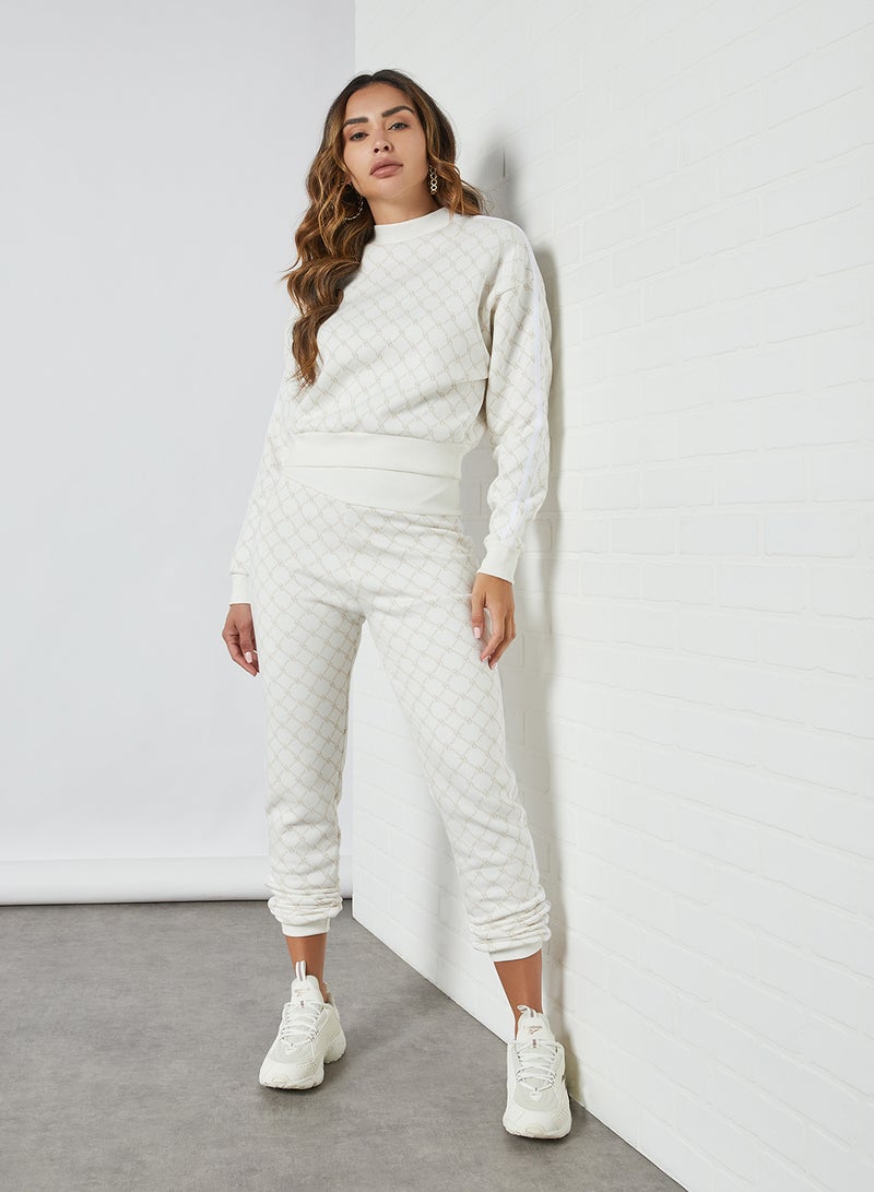 ODOLLS COLLECTION - Monogram Joggers White - Image 1