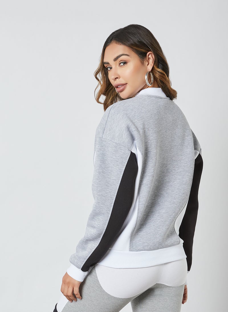 ODOLLS COLLECTION Contrast Sweatshirt Grey Marl - Image 2