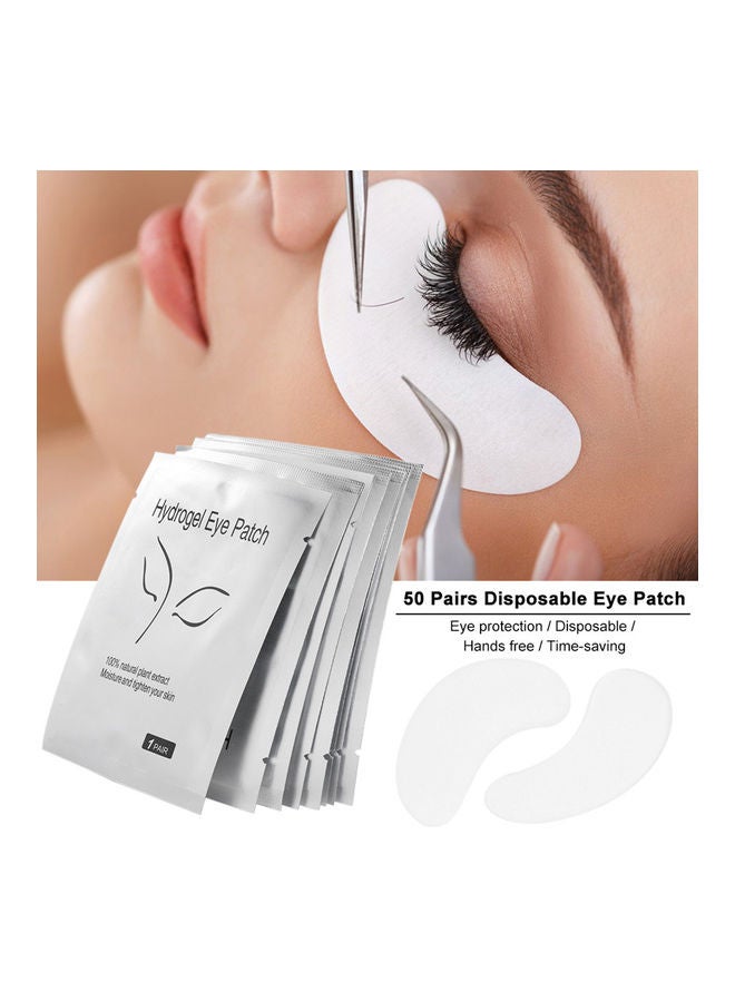 50-Pairs Hydrogel Gel Eye Pad White - Image 1