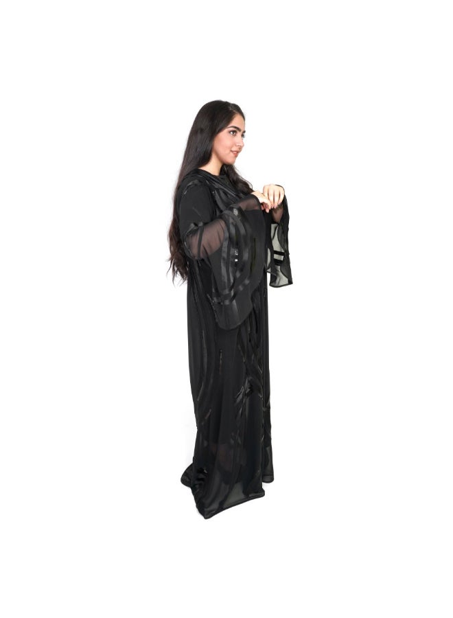 عباية كاجوال جيلاتو . أسود  - Image 3