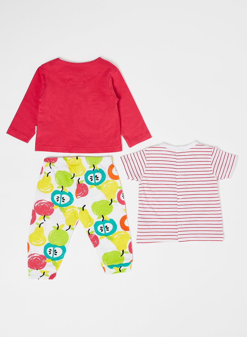 Babybol - Baby T-Shirts and Jogger Set Fuchsia - Image 1