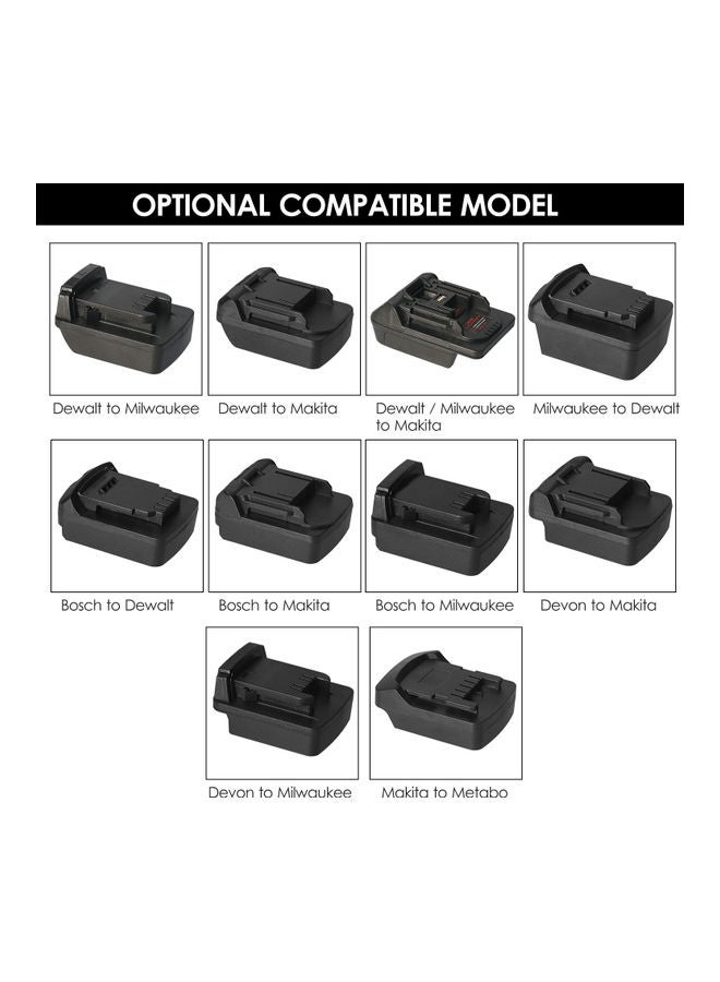 KKmoon Lithium Battery Convert Adapter 11.50x5.50x8.80cm Black  - Image 3
