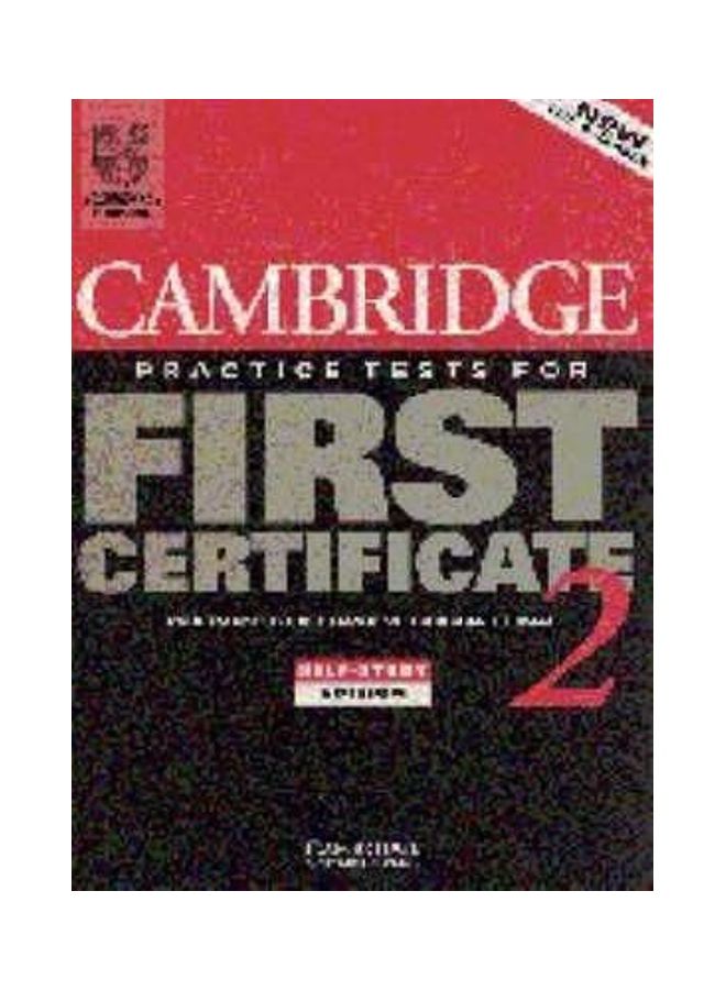 Cambridge Practice Tests For First Certificate 2 Self-Study Student's Book paperback english