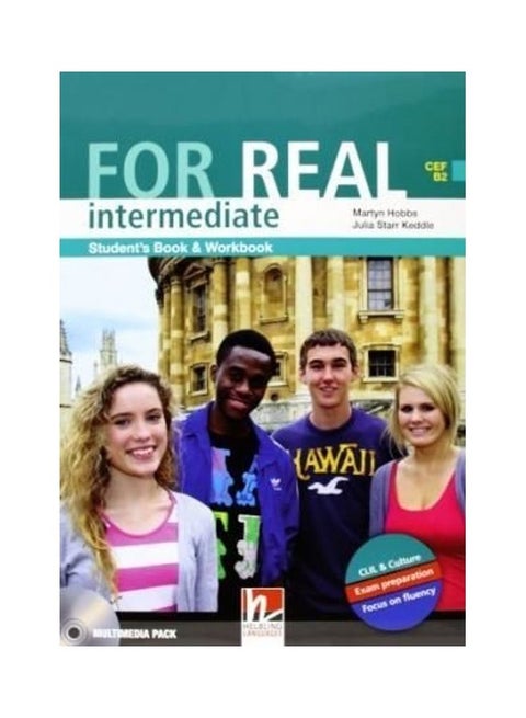For Real Intermediate Student'S Book & Workbook Multimedia Pack ( Cef B2 ) Board Book English by Martyn Hobbs - 40544