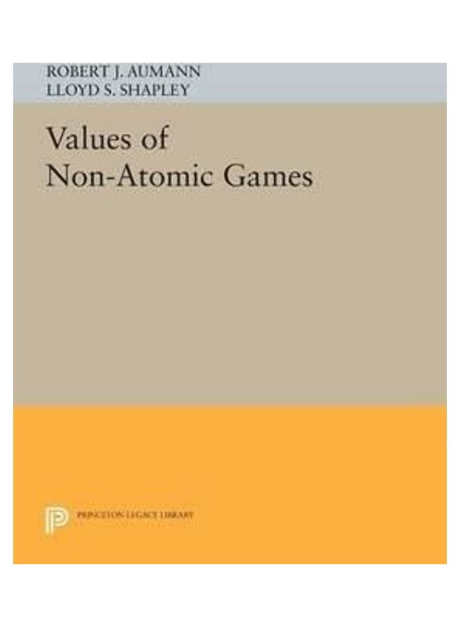 Values Of Non-Atomic Games Paperback English by Robert J. Aumann 