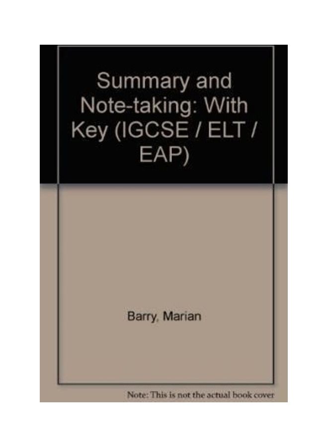 Summary And Note-Taking: With Key Paperback English by Marian Barry