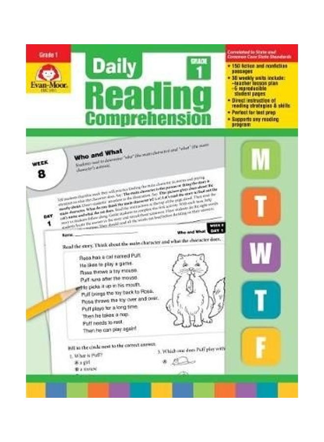 Daily Reading Comprehension Grade 1 Paperback English