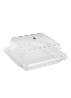 AZAD Square Cheese Dome Clear 32x10cm  - Image 1