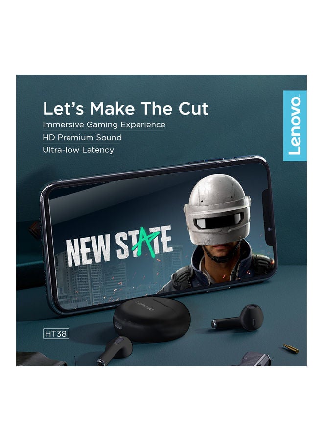 Lenovo True Wireless In-Ear Earphones With Charging Case Black - Image 5