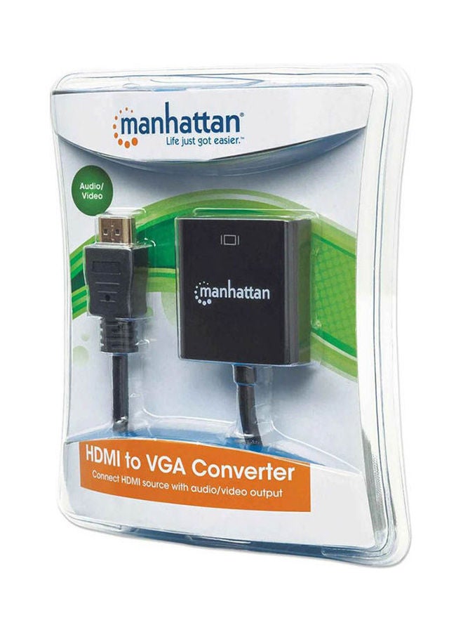 Manhattan - Hdmi Male To Vga Female Converter Black - Image 1