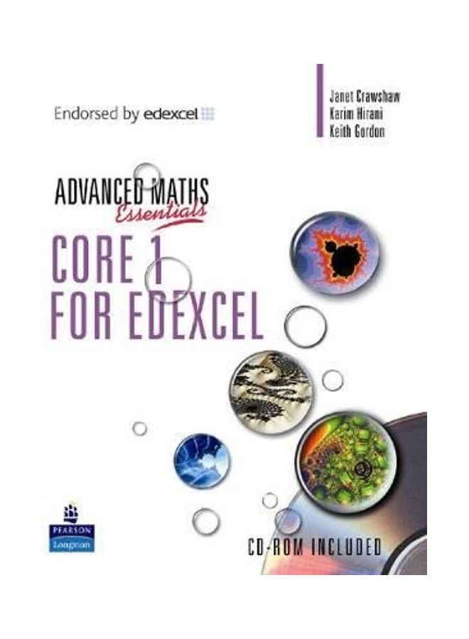 A Level Maths Essentials Core 1 for Edexcel Book, A Book and CD-ROM Paperback English by Janet Crawshaw