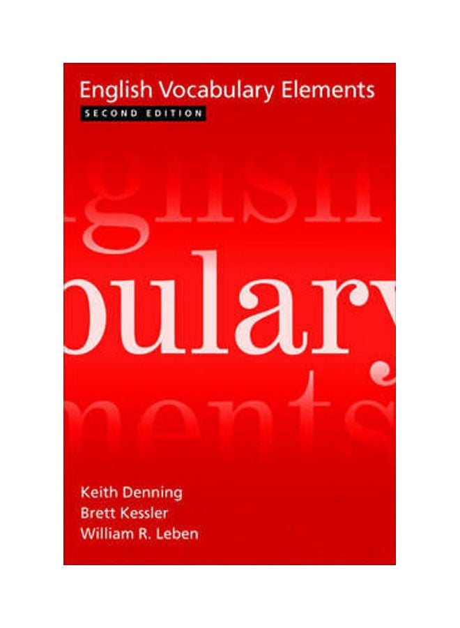 English Vocabulary Elements Paperback English