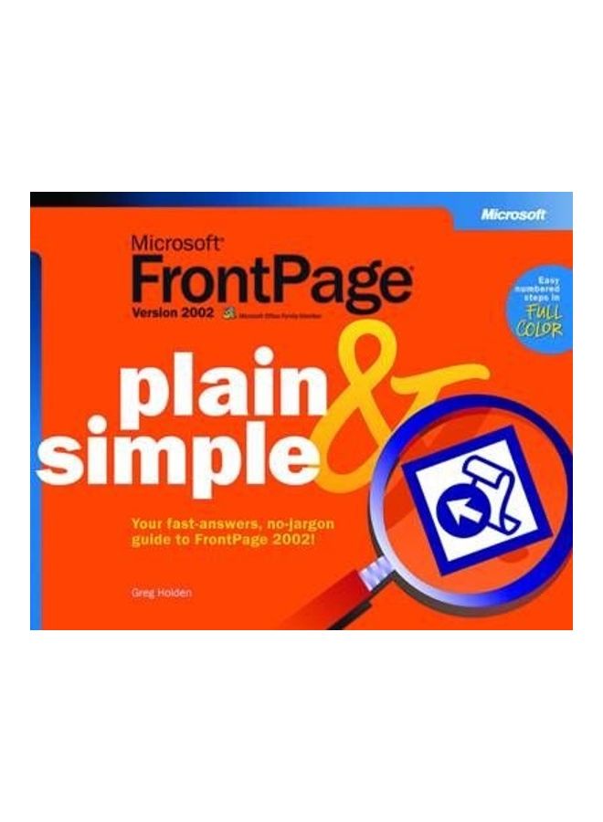 Microsoft FrontPage Version 2002 Plain & Simple paperback english 