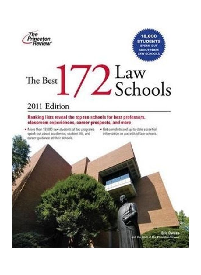 The Best 172 Law Schools, 2011 Edition Paperback English by Princeton Review 