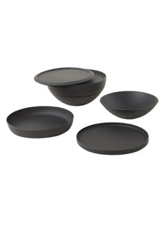 Villeroy & Boch 7-Piece Iconic La Boule Dinner Set Black 23.9 x 23.3cm  - Image 2