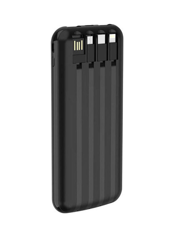 devia - 10000.0 mAh Kintone Series Power Bank With 4 Cables 10000Mah Black - Image 1