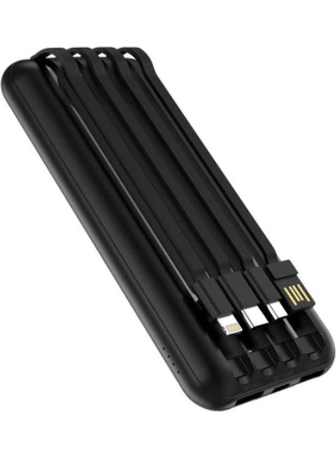 devia - 10000.0 mAh Kintone Series Power Bank With 4 Cables 10000Mah Black - Image 1