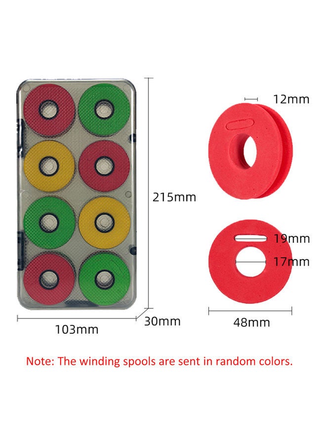 Generic 16-Piece Fishing Line Winding Board Foam Spool with Tackle Box  - Image 3