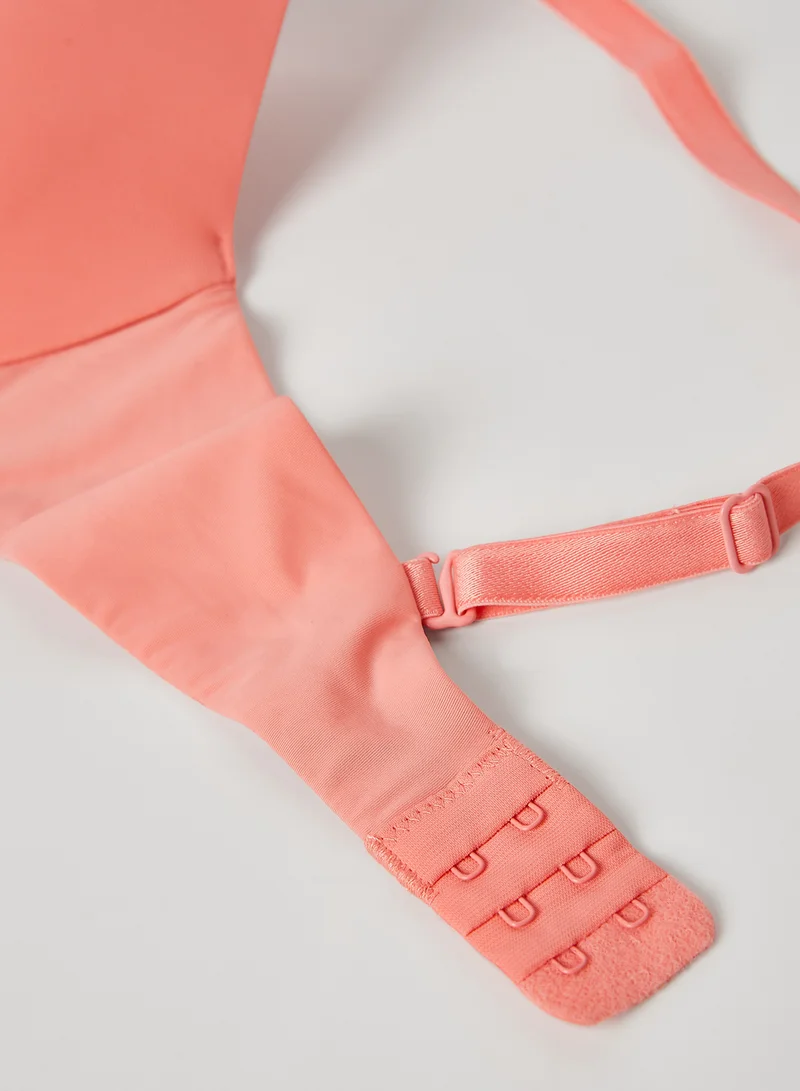 zivame Padded Wired 3/4th Coverage T-Shirt Bra Salmon Rose