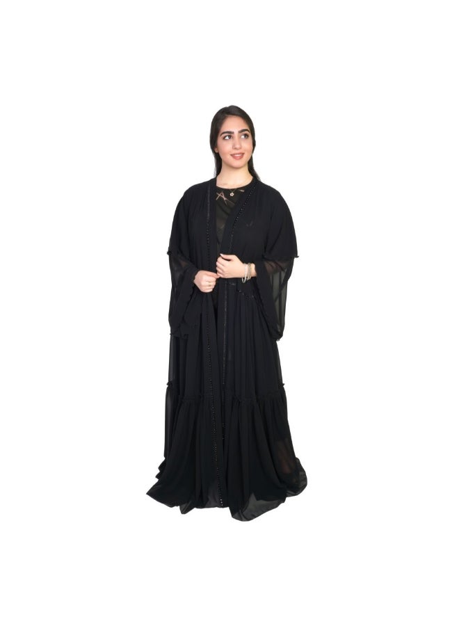 Chiffon Fabric Abaya Black - Image 1