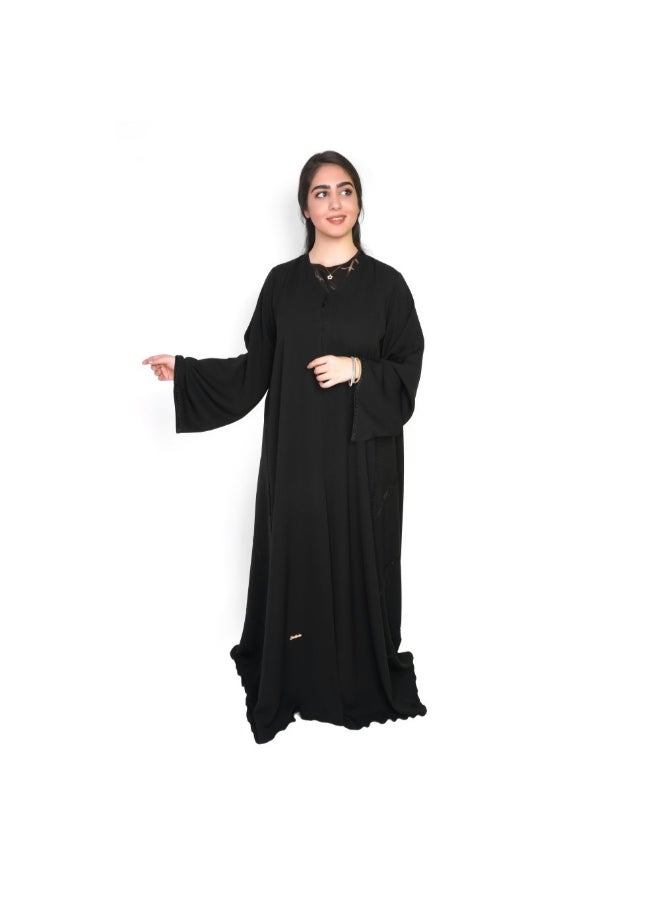 Crepe Fabric Abaya Black - Image 1