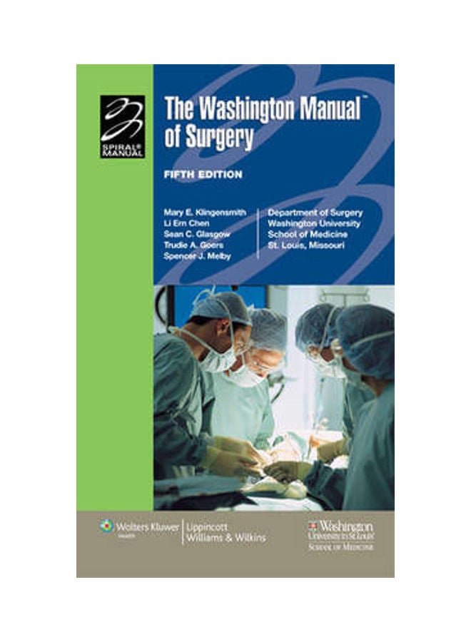 The Washington Manual Of Surgery Paperback English by Mary E. Klingensmith 