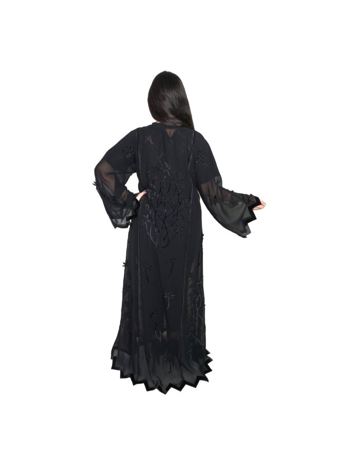 Geelato Casual Abaya Black - Image 2